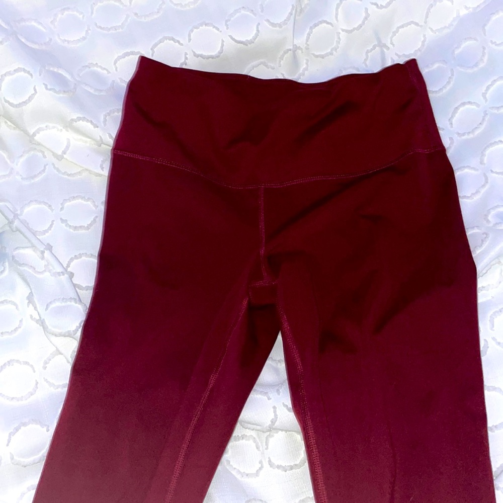 red athletic leggings size medium